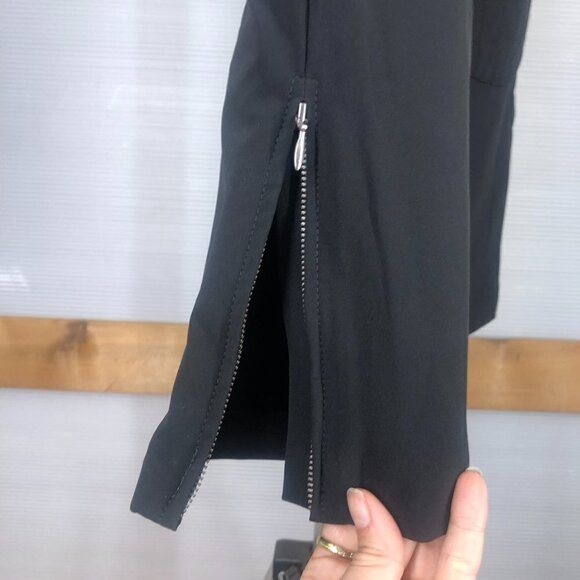 BRAX Hella MT Black Quilted Knee Ankle Zip Pants Sz 6R - Picture 6 of 14